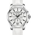 Certina Certina C004.217.16.036.00  C0042171603600 кварцевые женские часы  белый циферблат, браслет кожаный — вид спереди